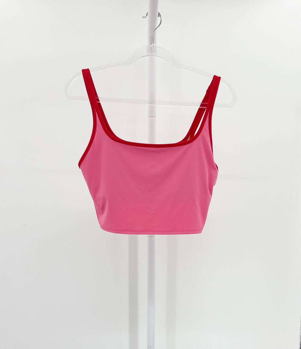 Splits59 Cait Rigor Bralette Berry Red Sports Bra Crop Top Womens Size Large NWT